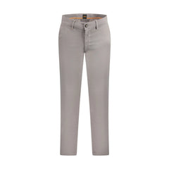 Boss Pantaloni Uomo Grigio Slim Fit con Logo