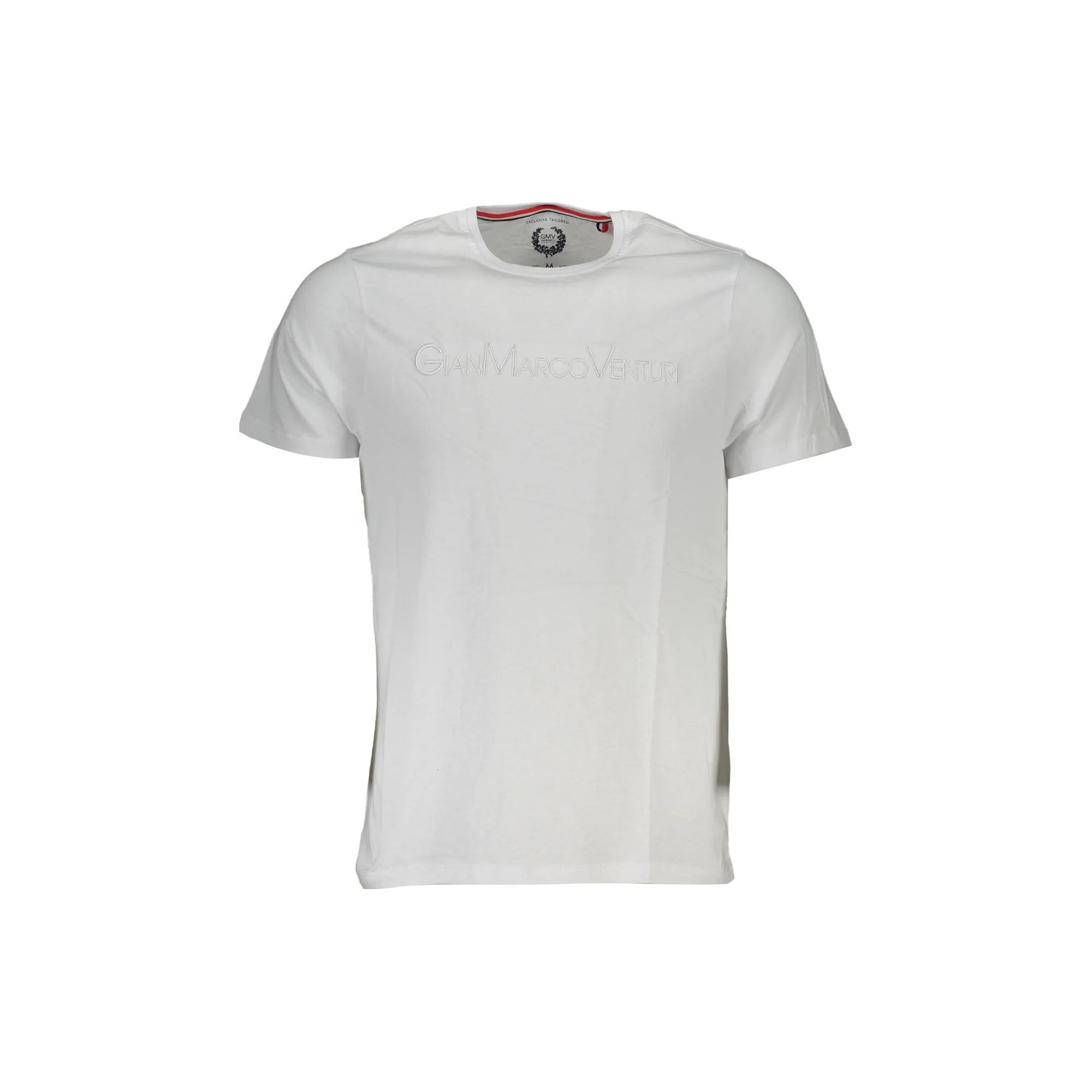 Gian Marco Venturi T-Shirt Maniche Corte Uomo Bianca Ricamo Bianco - foto prodotto