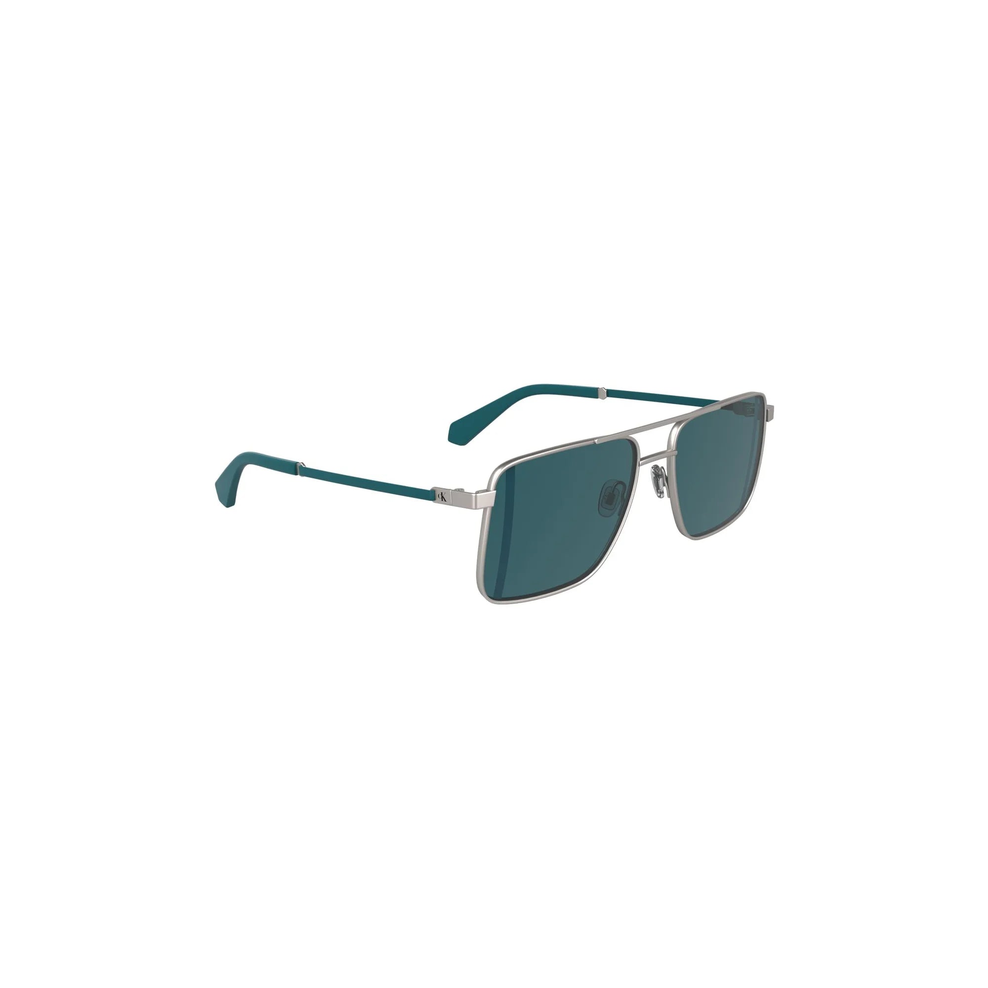 Calvin Klein Occhiali da Sole Uomo Argento Lente Blu - vista 3
