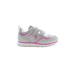 U.S. Polo Best Price Gray Strap Logo Sneakers Girl