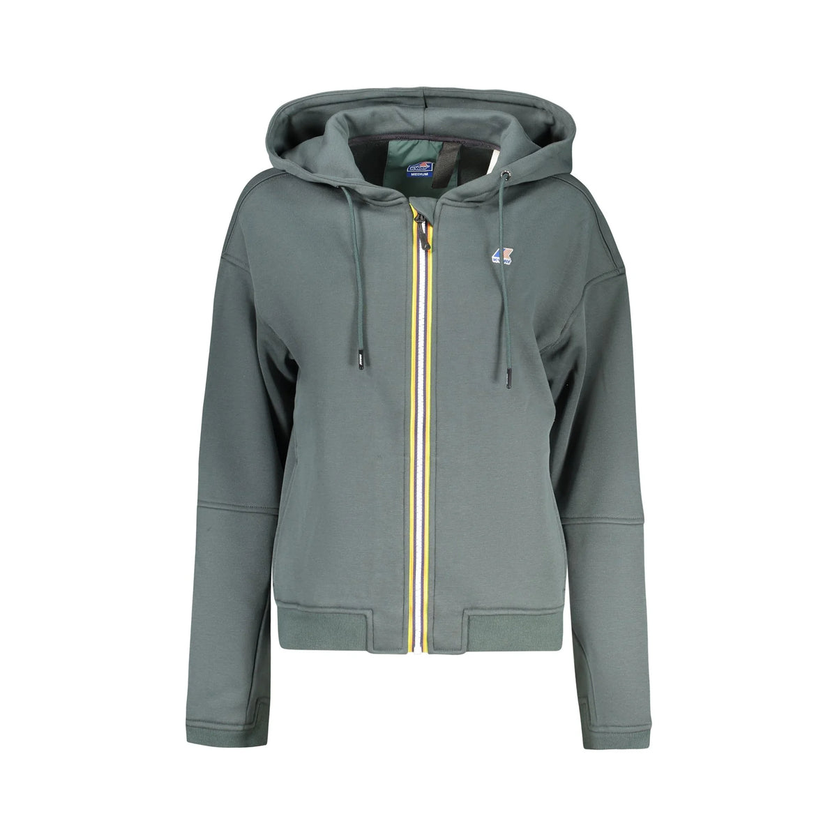 K-WAY FELPA CON ZIP DONNA VERDE