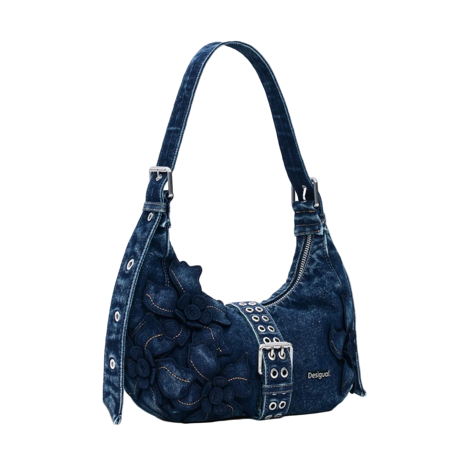 Desigual Borsa a Spalla Donna Blu Chiusura con Zip e Magneti Borse - foto prodotto