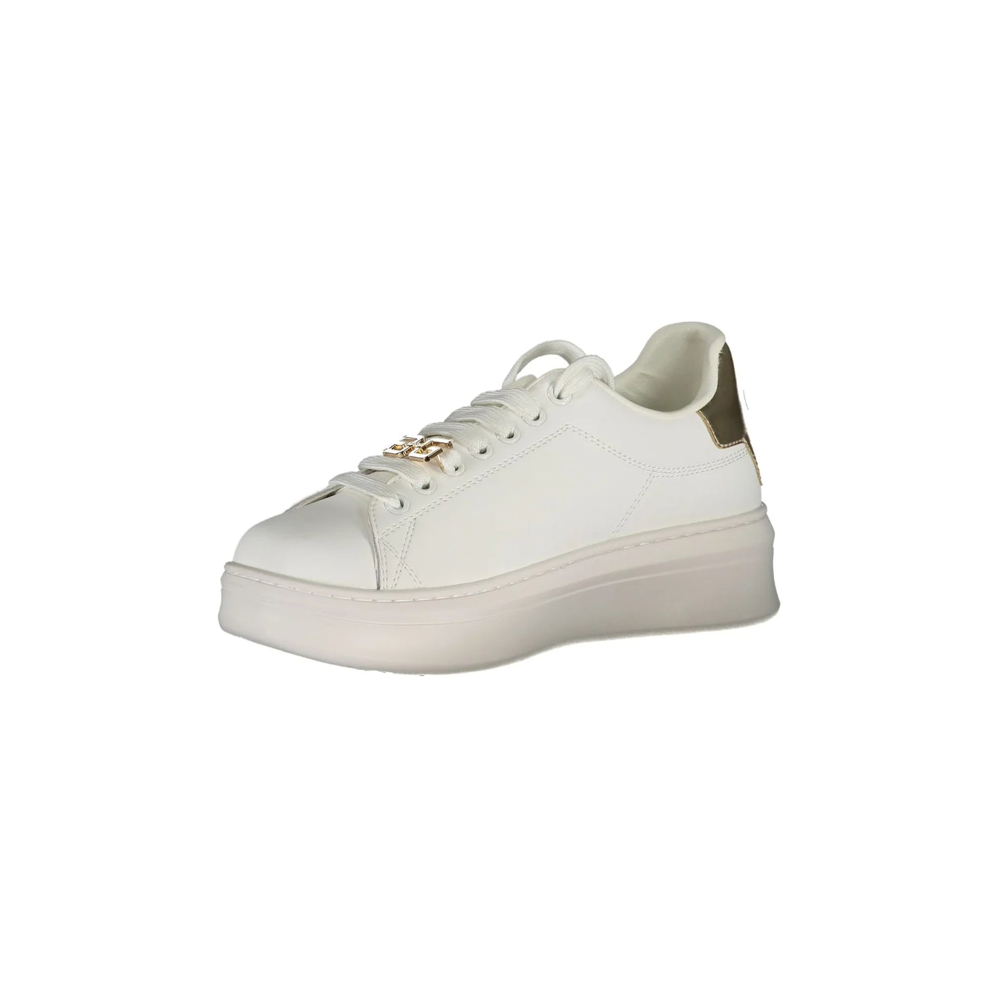 GAELLE PARIS Scarpe Sneakers Donna Bianche con Doppio Laccio Loggato bianco - vista 3