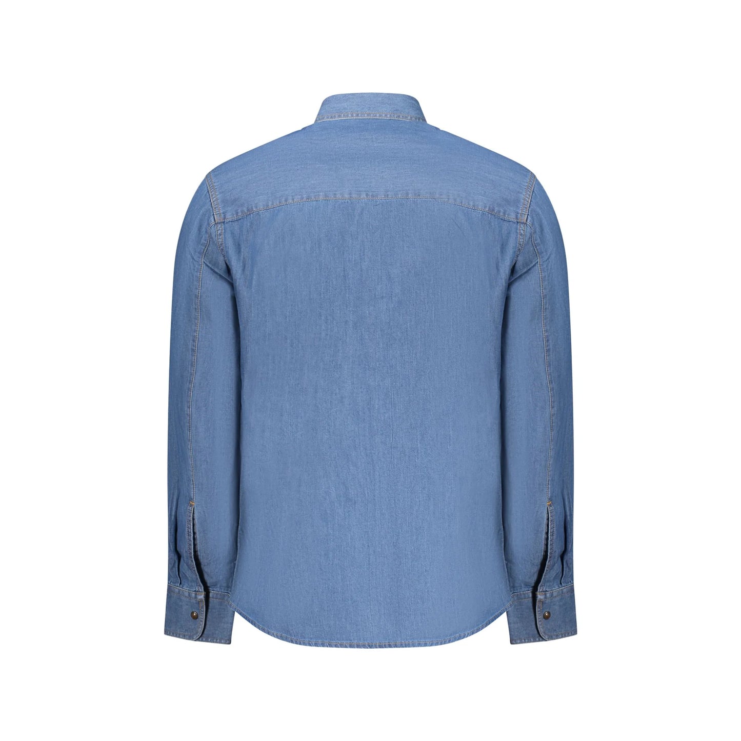 U.S. Grand Camicia Maniche Lunghe Uomo Blu Collo alla Francese Camicie - vista 2