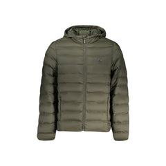 U.S. Grand Giubbotto Uomo Verde Cappuccio Zip Tasche Logo