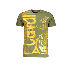 Cavalli Class T-Shirt Maniche Corte Uomo Verde Stampa