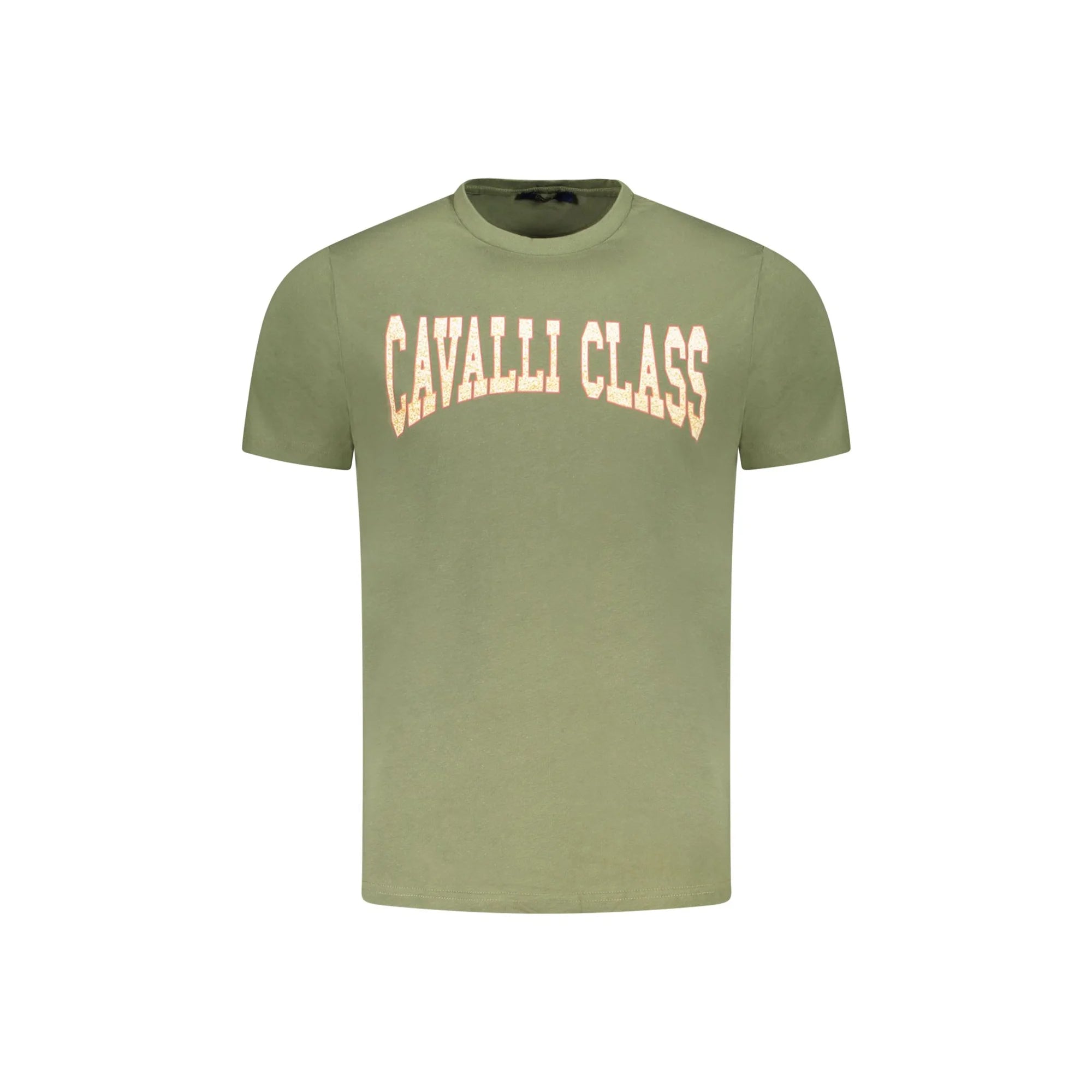 Cavalli Class T-Shirt Maniche Corte Uomo Verde Stampa - foto prodotto