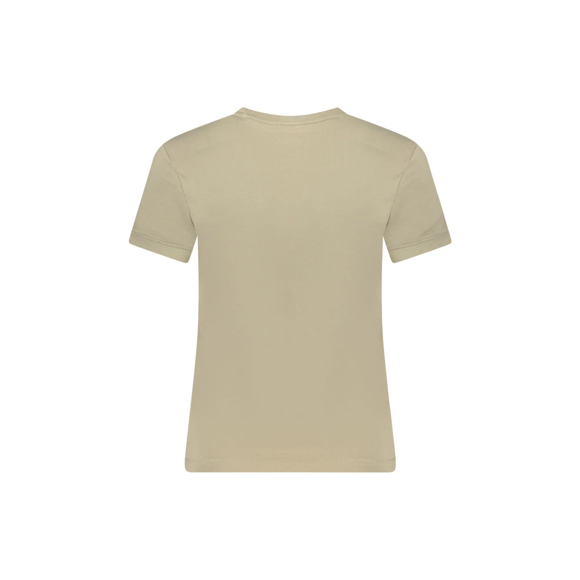 GUESS JEANS T-SHIRT MANICHE CORTE DONNA BEIGE
