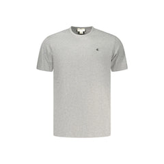 Calvin Klein Short Sleeve T-Shirt Men Gray Logo Embroidery