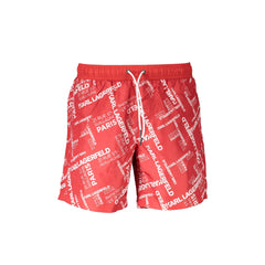 Karl Lagerfeld Beachwear Kostim za more Muškarci Crvena Logo