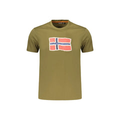Napapijri T-Shirt Maniche Corte Uomo Verde Stampa