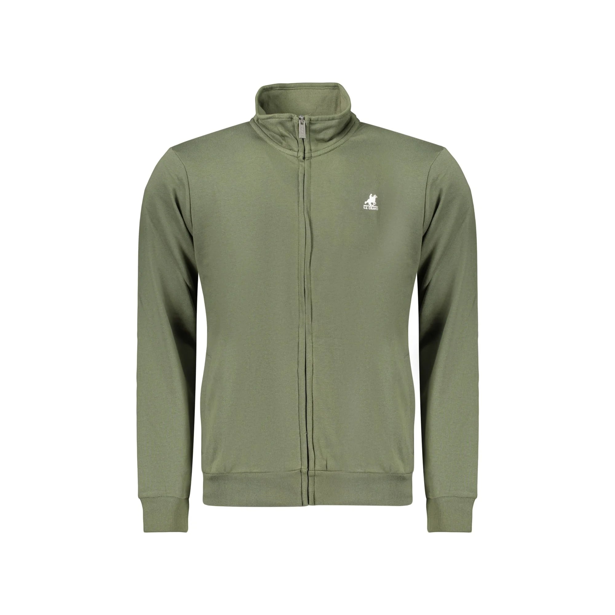 U.S. GRAND FELPA CON ZIP UOMO VERDE