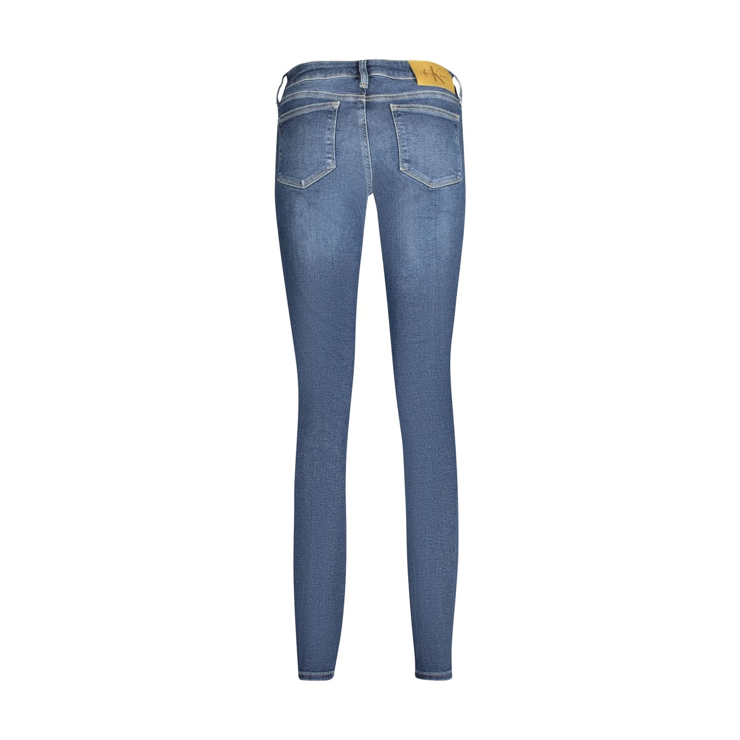 Calvin Klein Jeans Donna Blu Effetto Slavato Logo - vista 2