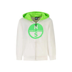 North Sails sweatshirt Maniche Longas Criança Branca Fecho de Correr