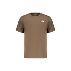 The North Face T-Shirt homem manga curta marrom bordado logótipo