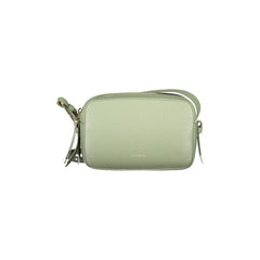 Coccinelle Women's Green Malory Shoulder Bag Leather Zip Logo