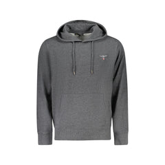 Accademia Militare Felpa Uomo Grigia Zip Cappuccio Felpata Logo