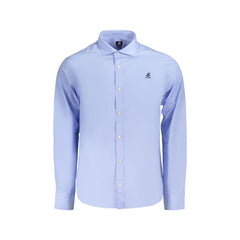 U.S. Grand Camicia Maniche Lunghe Uomo Azzurra Ricamo