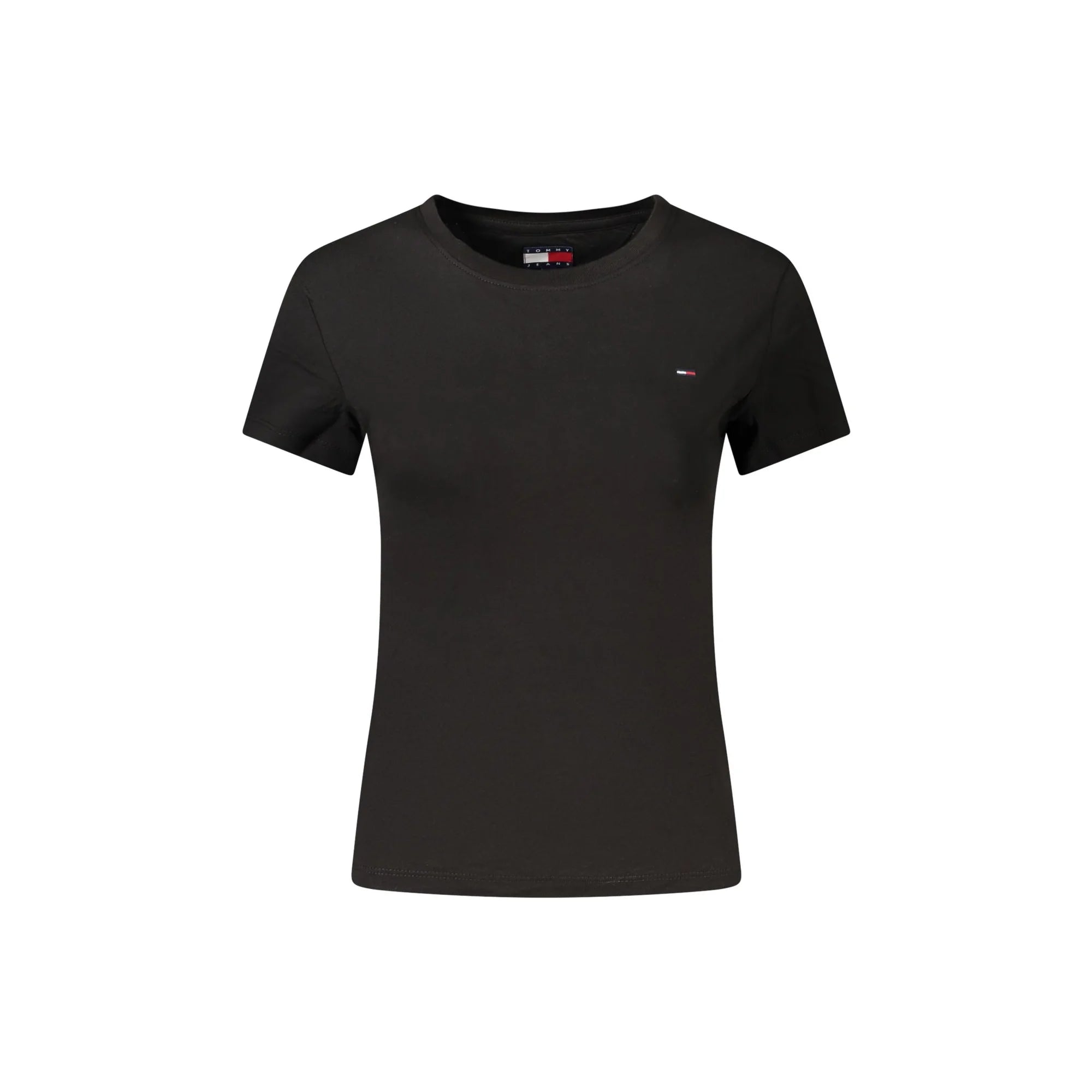 TOMMY HILFIGER T-SHIRT MANICHE CORTE DONNA NERO