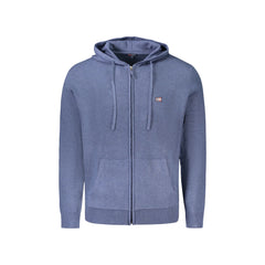 Norway 1963 Cardigan Bărbați Albastru cu Cappuccio și Fermoar