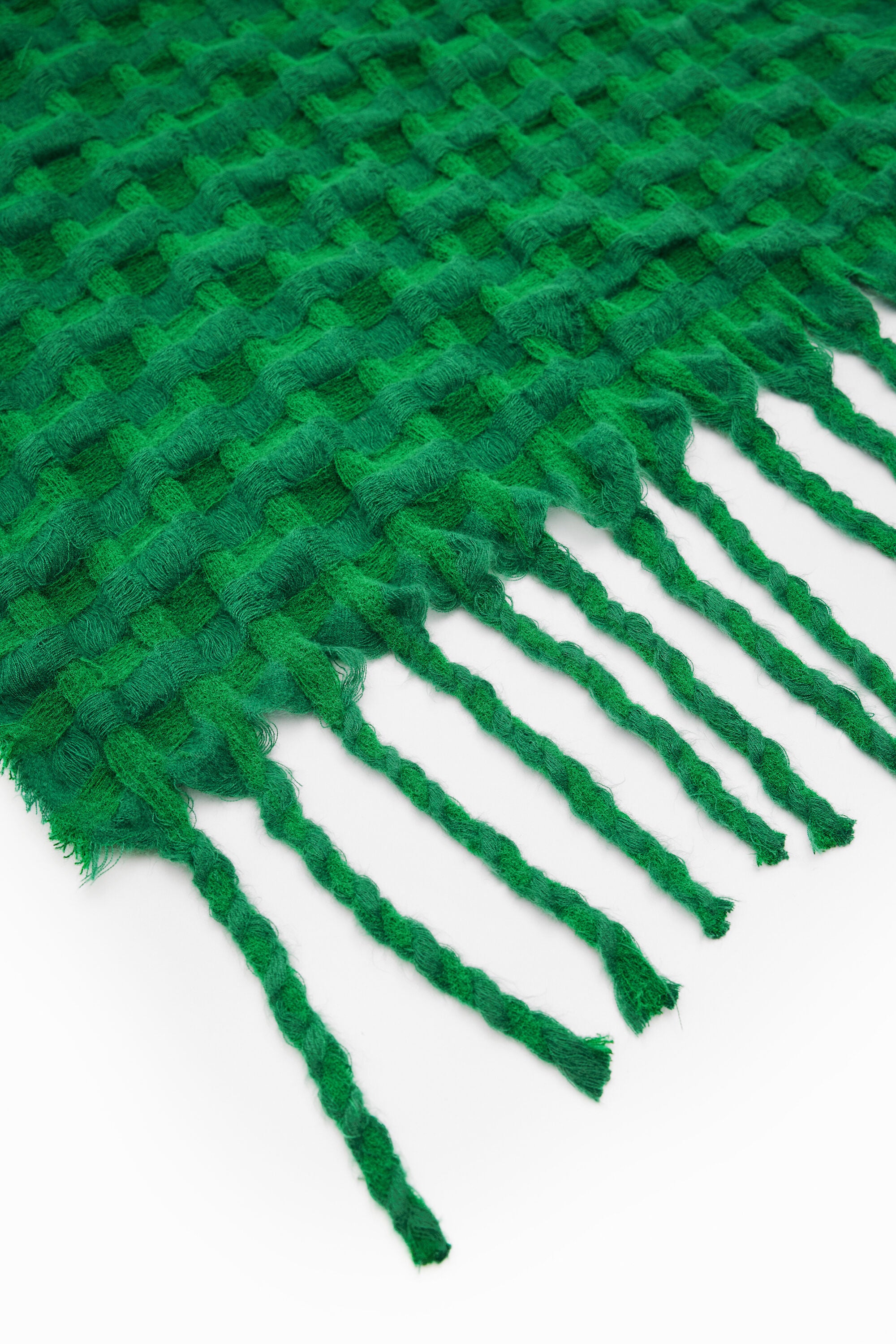 DESIGUAL Sciarpa Donna Verde con Dettagli a Contrasto
