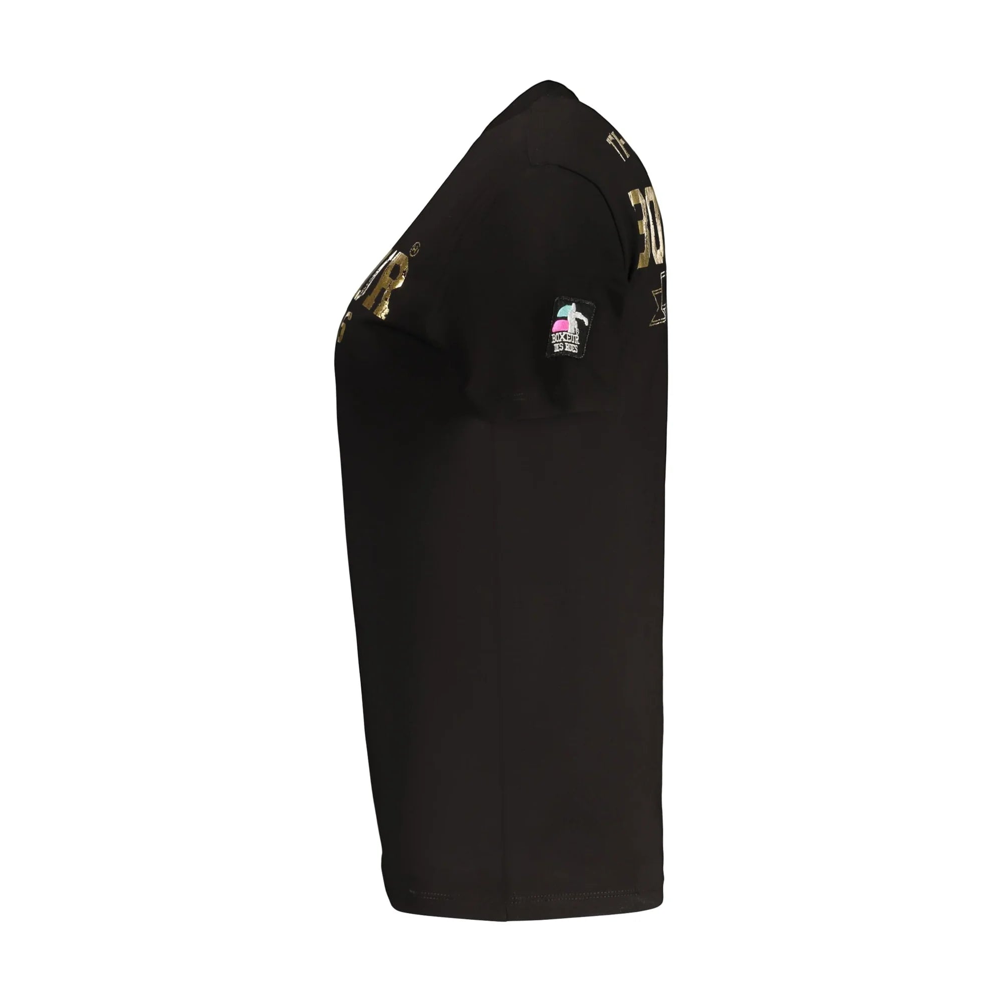 BOXEUR DES RUES T-SHIRT MANICHE CORTE DONNA NERO