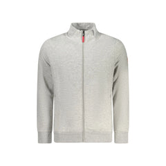 Norway 1963 Felpa Uomo Grigia con Zip Felpata Applicazione Logo