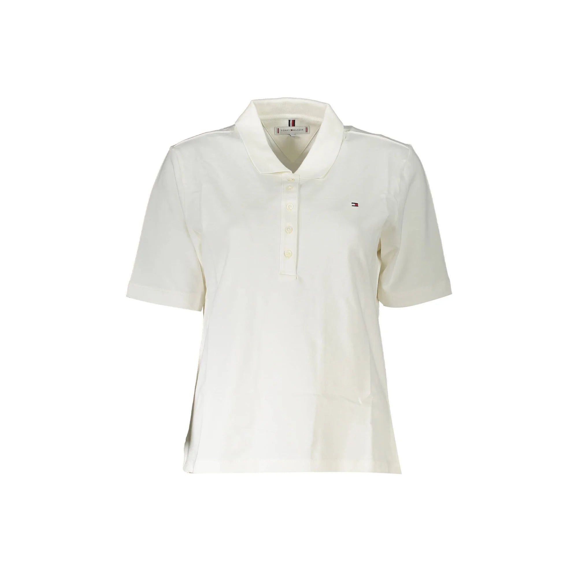 Tommy Hilfiger Polo Maniche Corte Donna Bianca Ricamo Bianco - foto prodotto