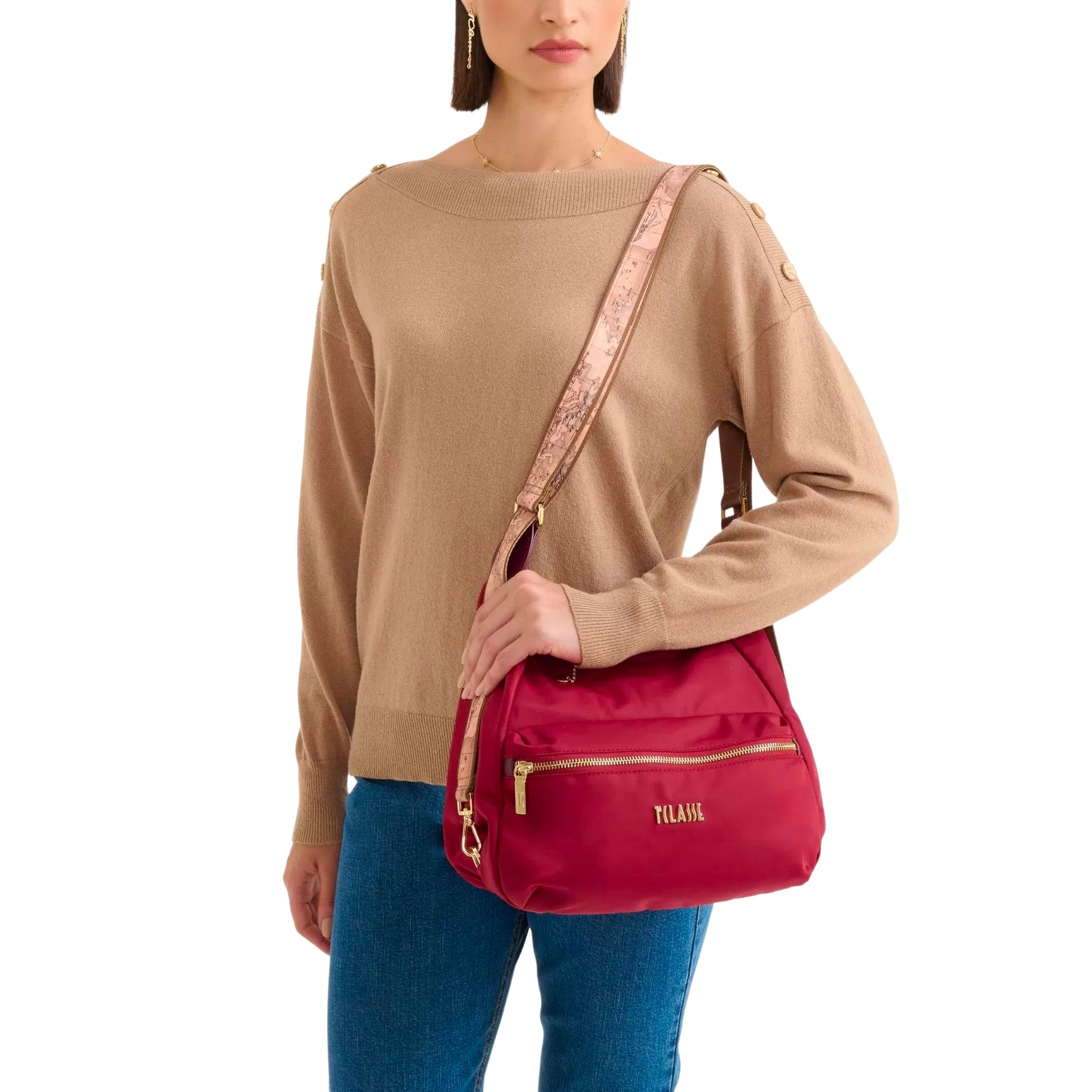 Borsa Zaino Donna Nylon Eco Vibe Tripla Portabilità Alviero Martini