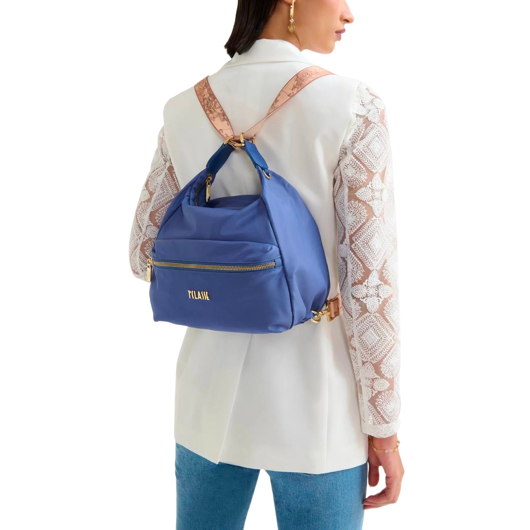 Borsa Zaino Donna Nylon Eco Vibe Tripla Portabilità Alviero Martini