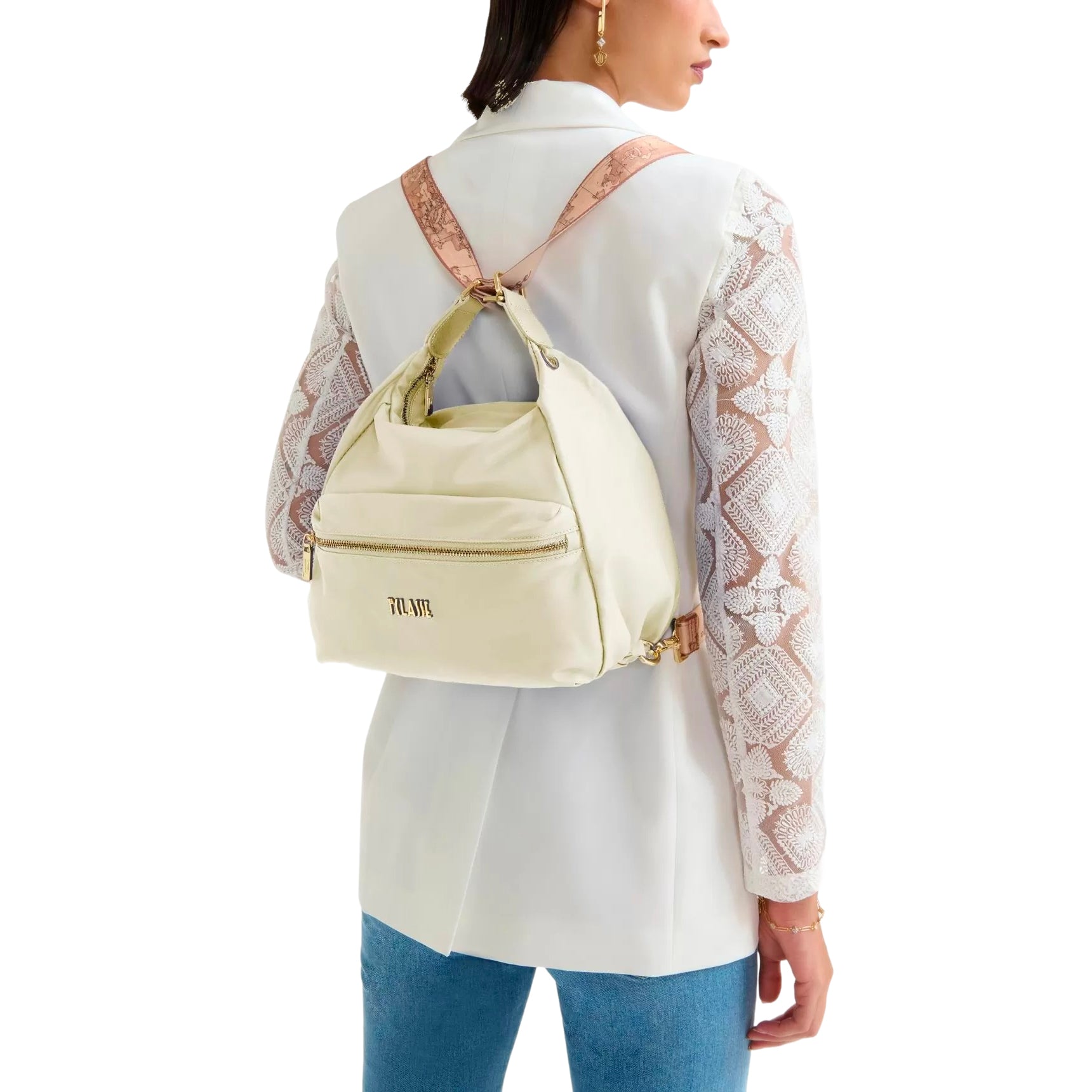 Borsa Zaino Donna Nylon Eco Vibe Tripla Portabilità Alviero Martini