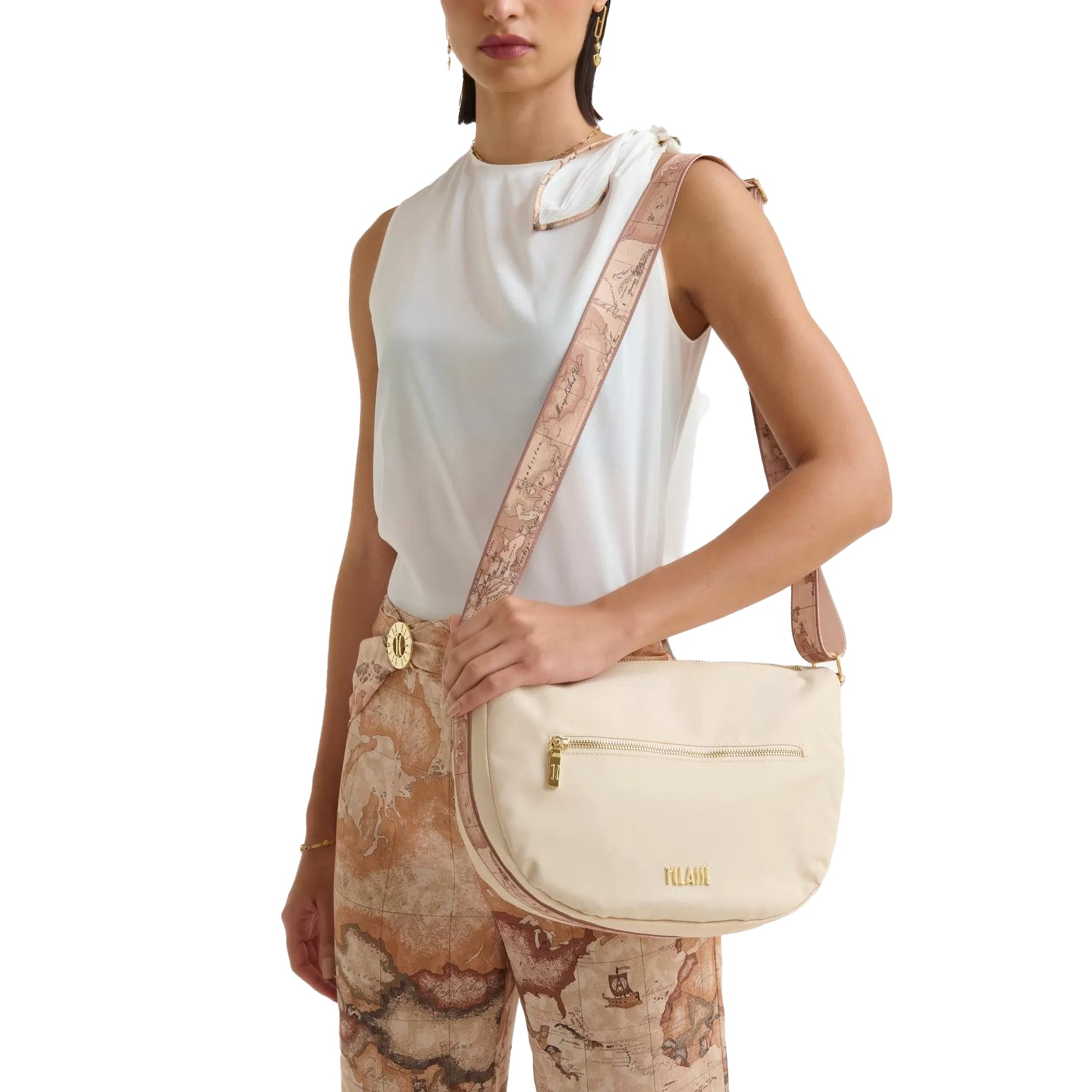 Borsa Donna a Tracolla Mezzaluna Alviero Martini 1A Classe – Nylon Eco Vibe