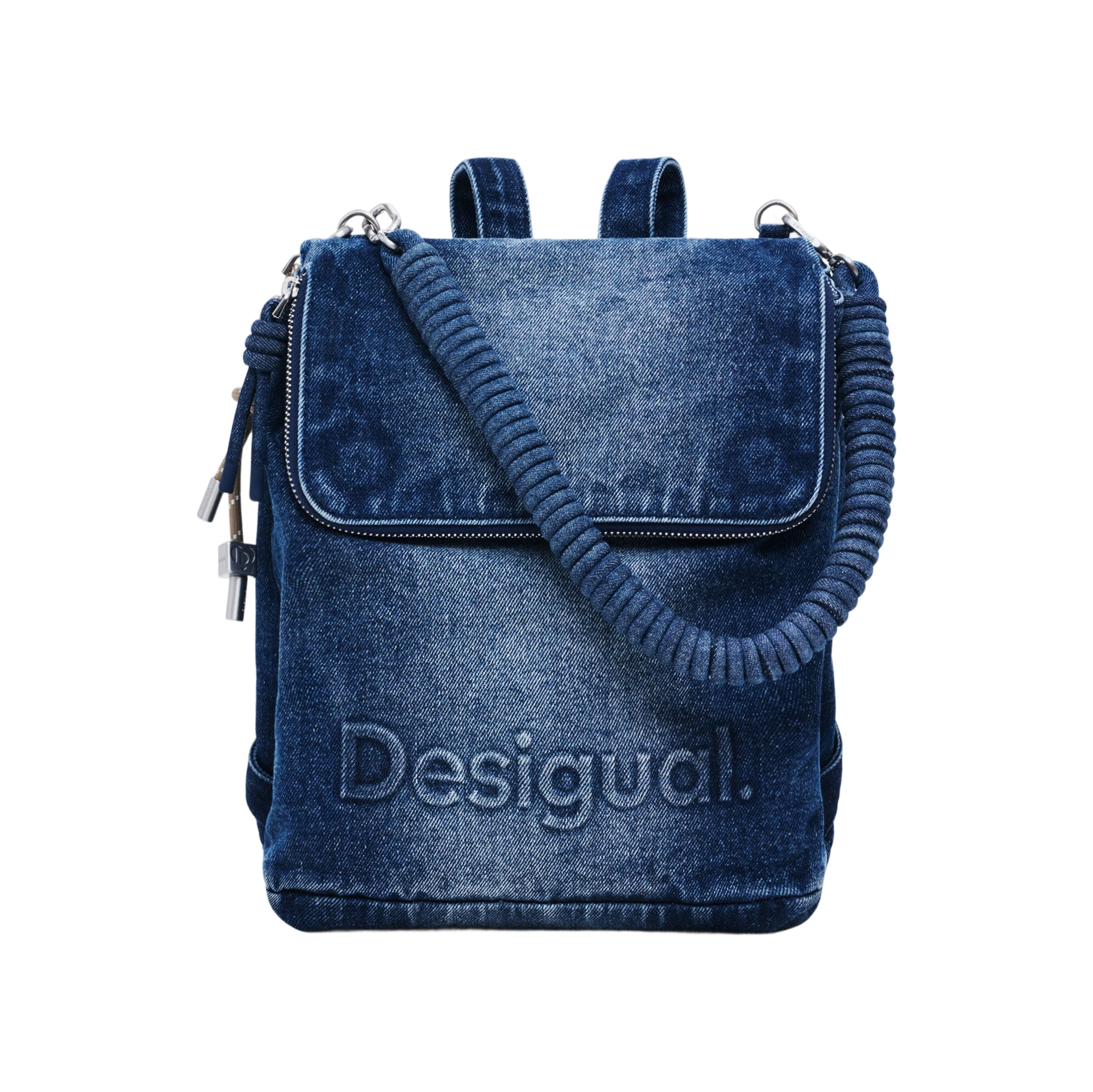 Zaino Donna Mini in Denim Desigual con Patta e Magneti