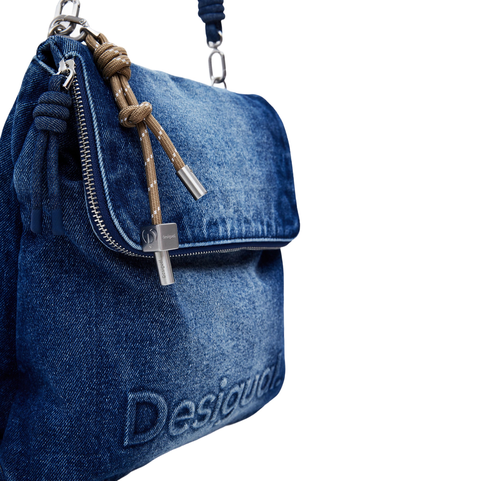 Zaino Donna Mini in Denim Desigual con Patta e Magneti