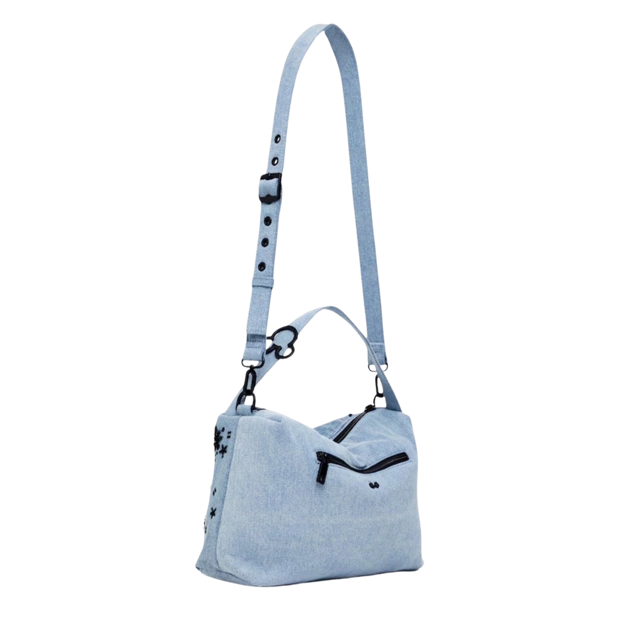 Borsa Donna a Tracolla Desigual Mickey in Denim Blu con Topolino