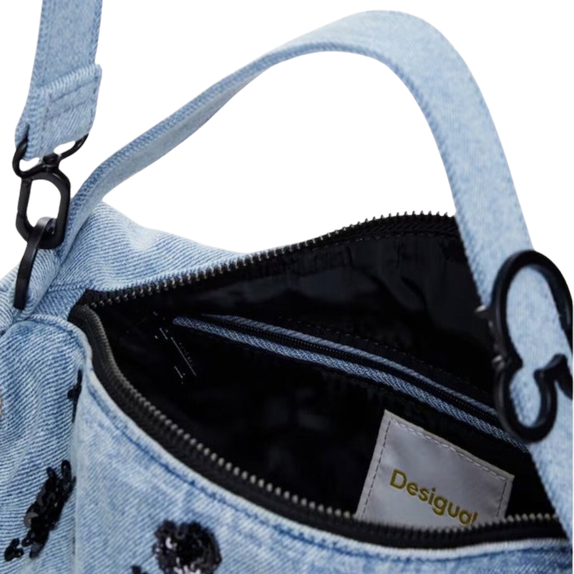 Borsa Donna a Tracolla Desigual Mickey in Denim Blu con Topolino