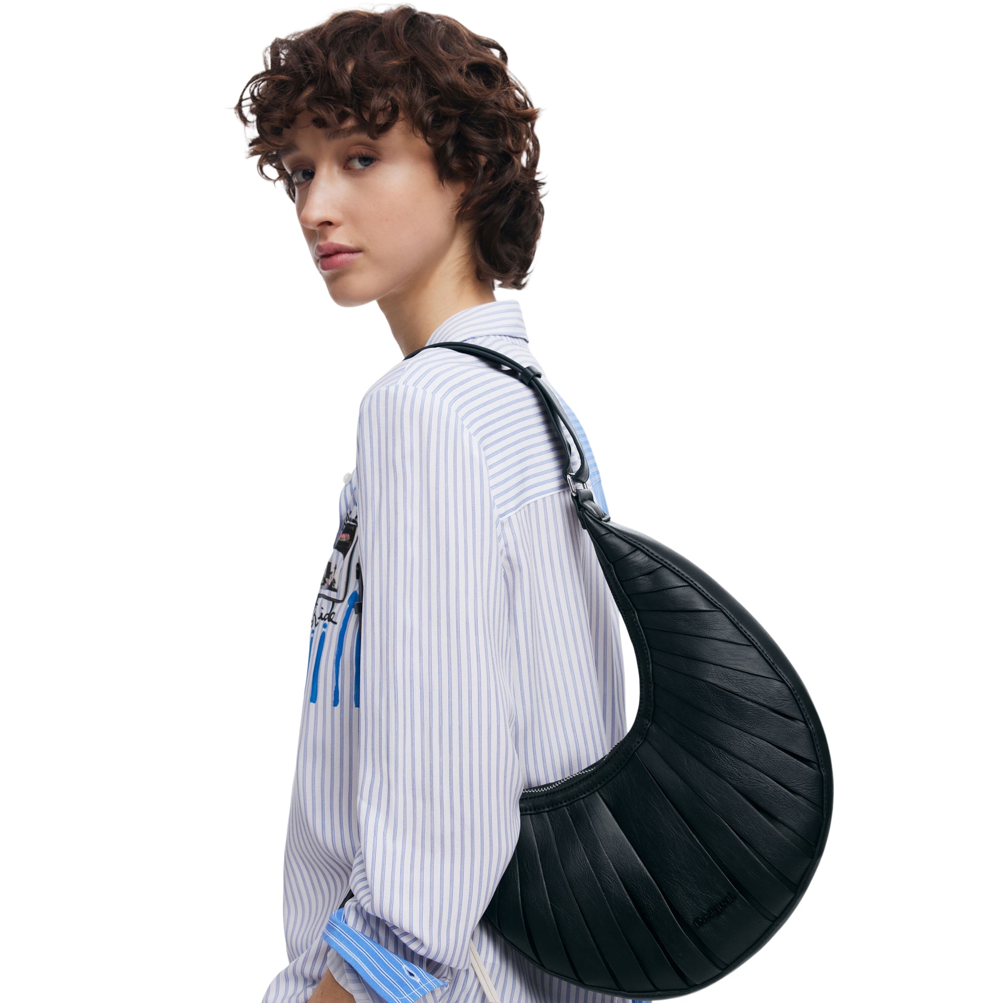 Borsa Donna a Spalla Media Desigual a Pannelli con Manico Rimovibile