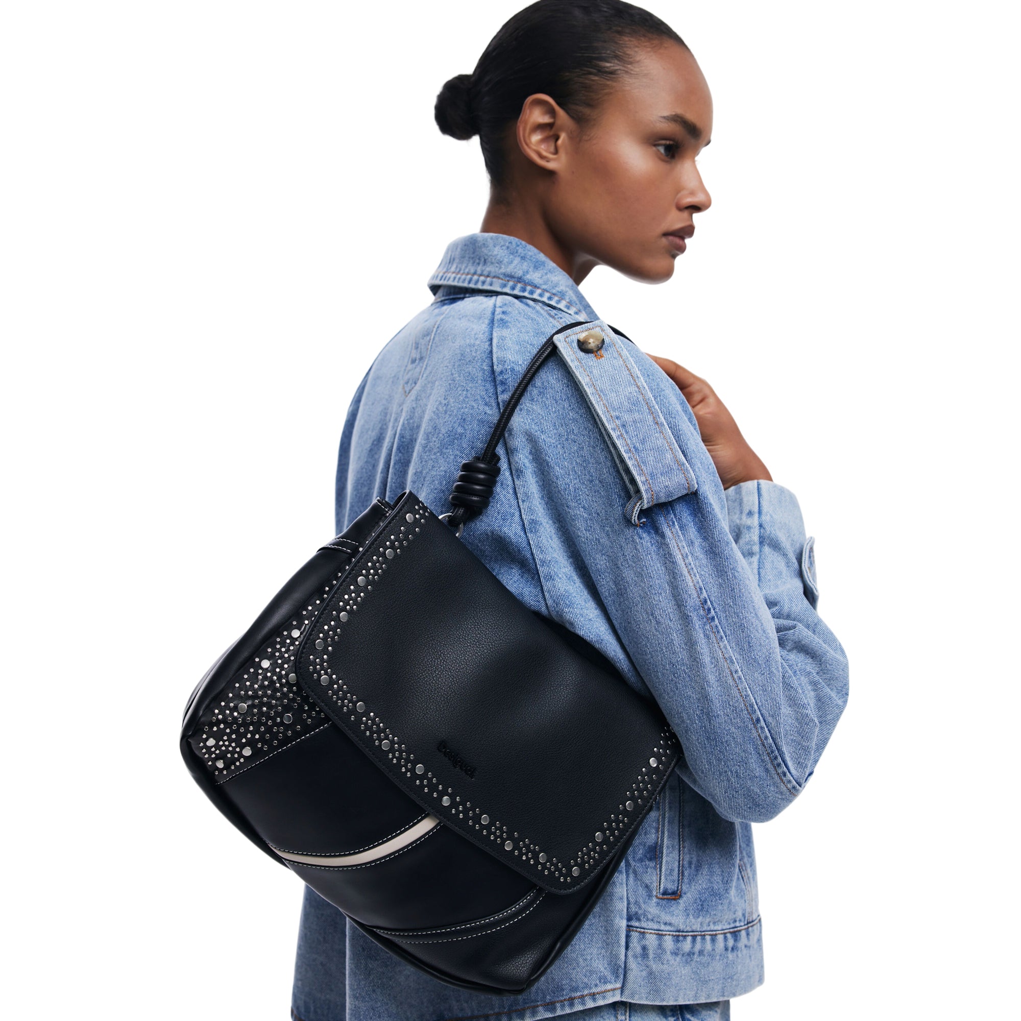Borsa Zaino Donna Media Convertibile Desigual con Borchie e Magneti