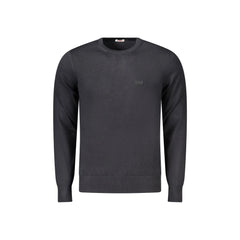 Rifle Maglia Uomo Nera Girocollo con Ricamo e Logo