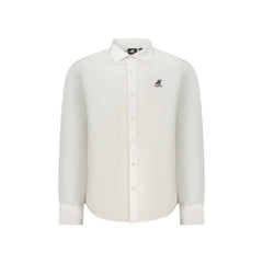 U.S. Grand Camisa de Manga Longa Masculina Branca com Bordado
