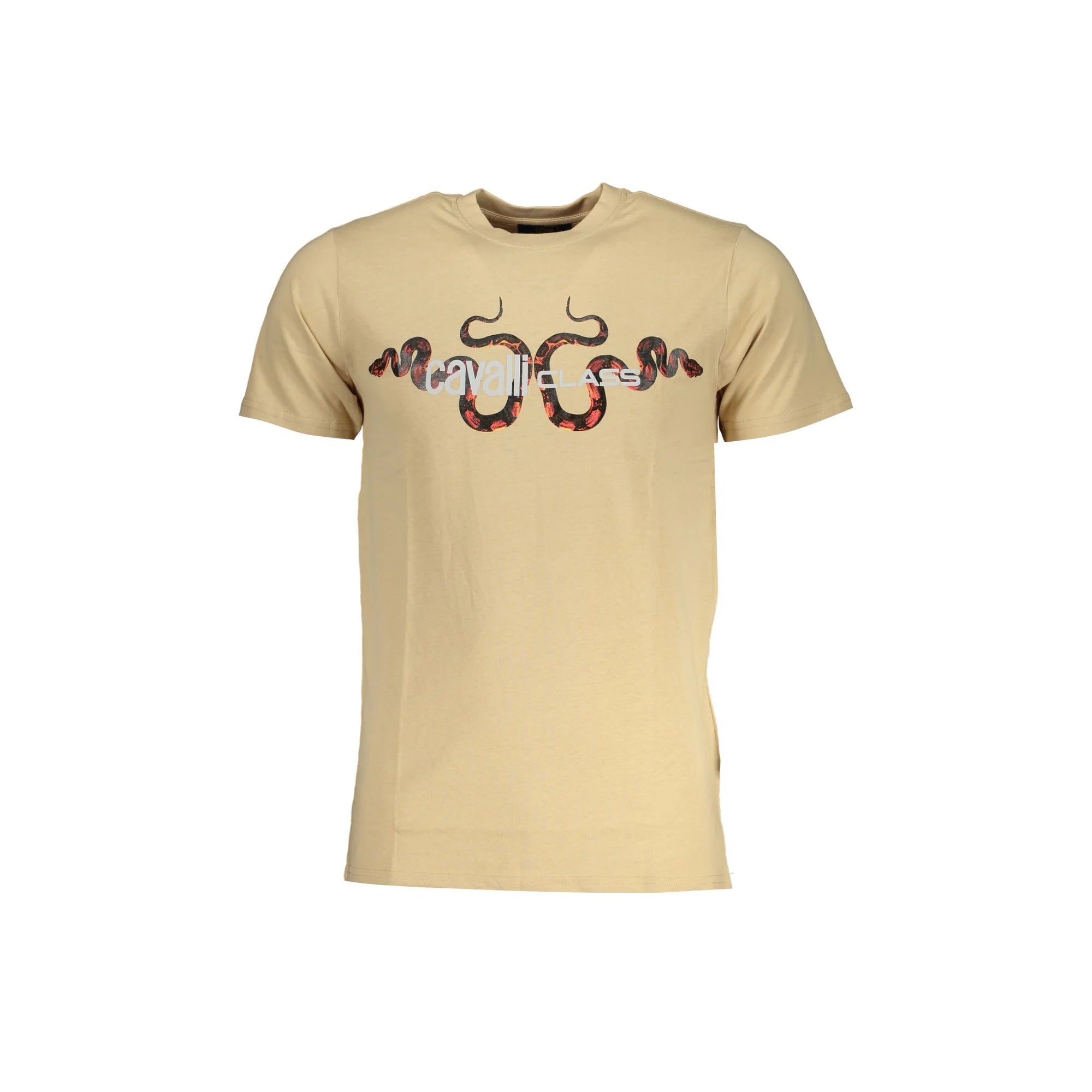 CAVALLI CLASS T-SHIRT MANICHE CORTE UOMO BEIGE