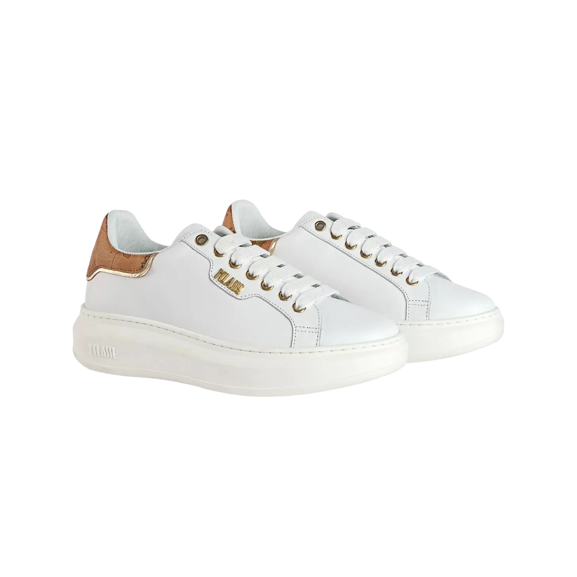 Sneakers Women White Leather Alviero Martini 1A Classe with Geo Classic