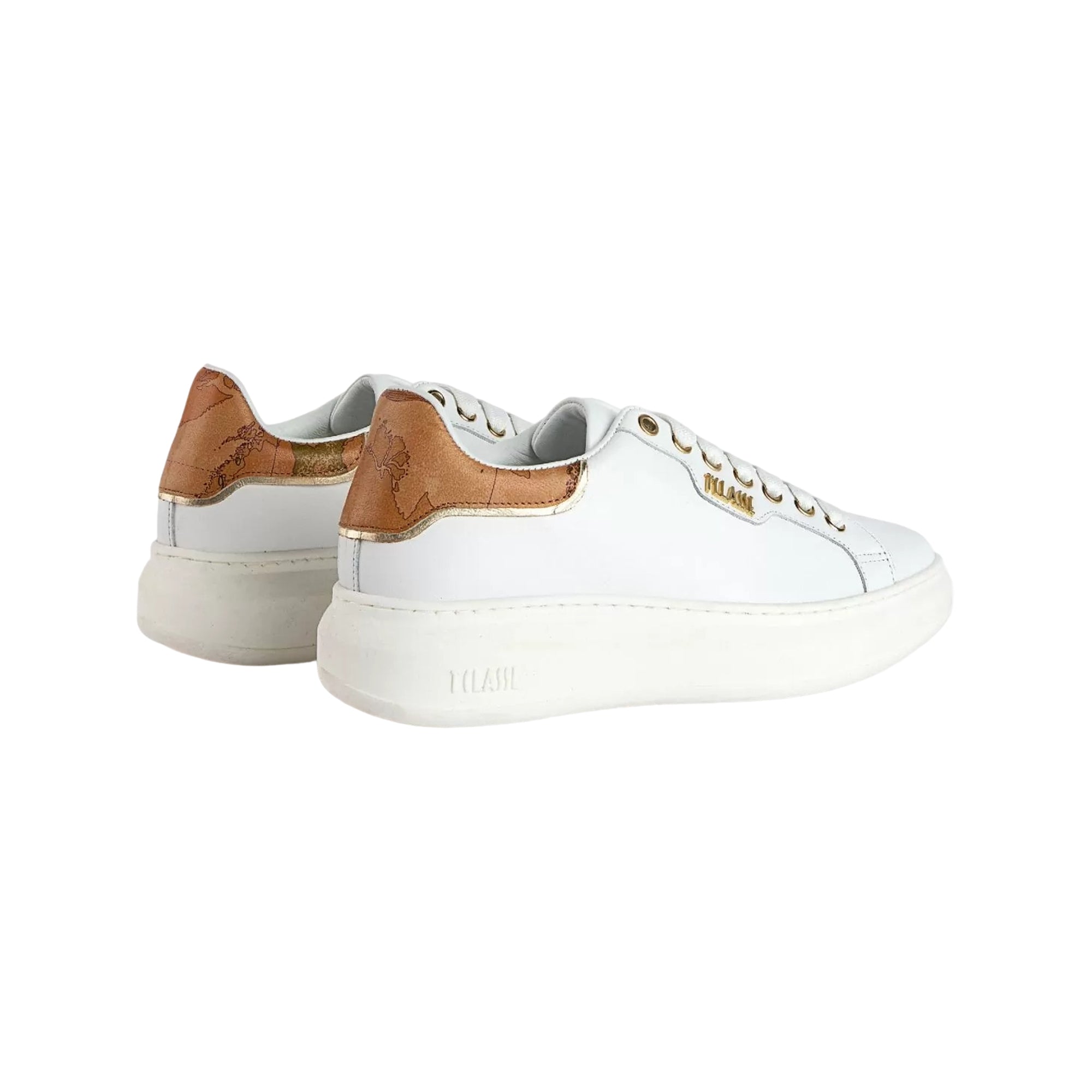 Sneakers Women White Leather Alviero Martini 1A Classe with Geo Classic