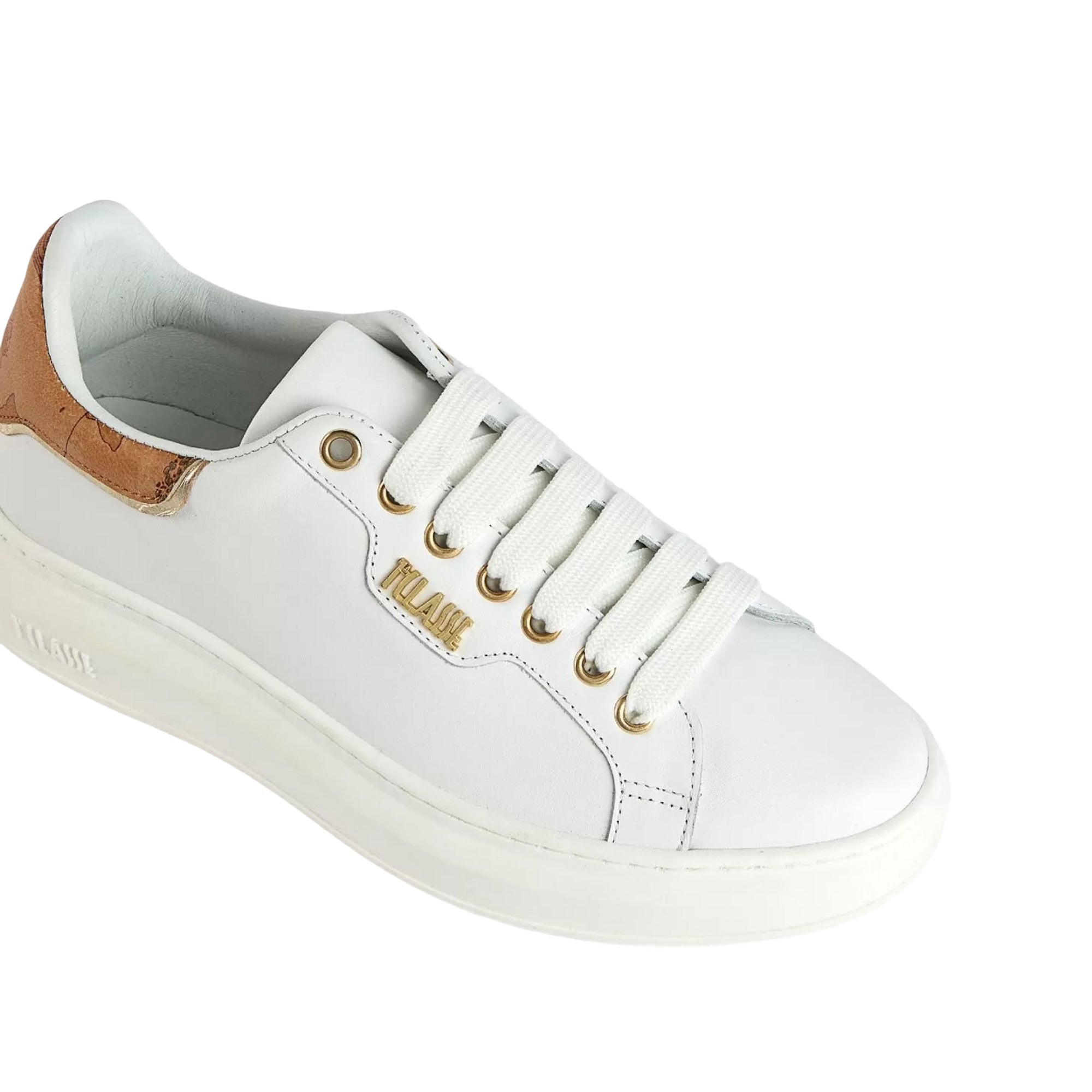 Sneakers Women White Leather Alviero Martini 1A Classe with Geo Classic
