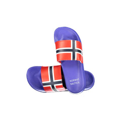 NORWAY Ciabatte Uomo Blu con Dettagli a Contrasto e Logo