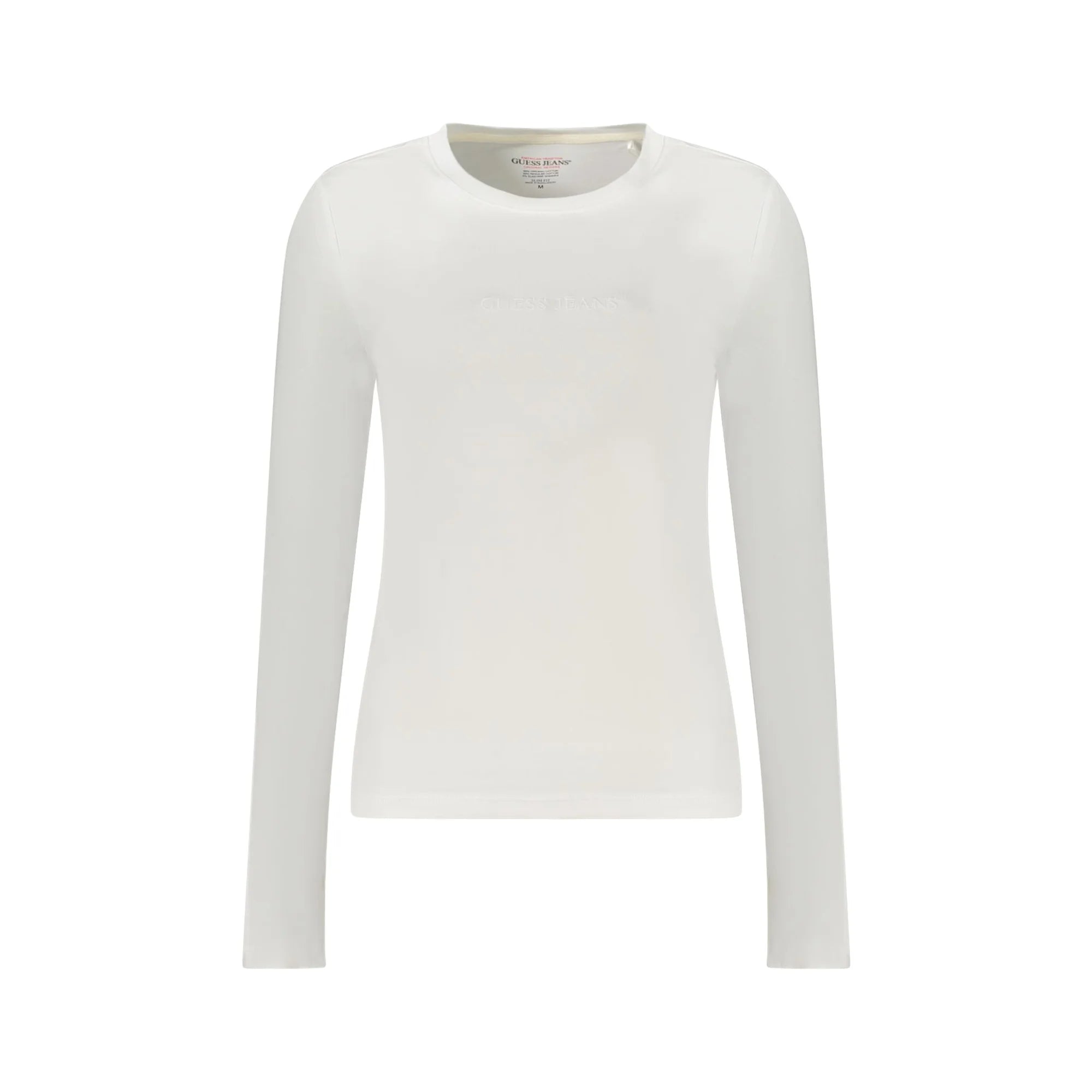 GUESS JEANS T-SHIRT MANICHE LUNGHE DONNA BIANCO