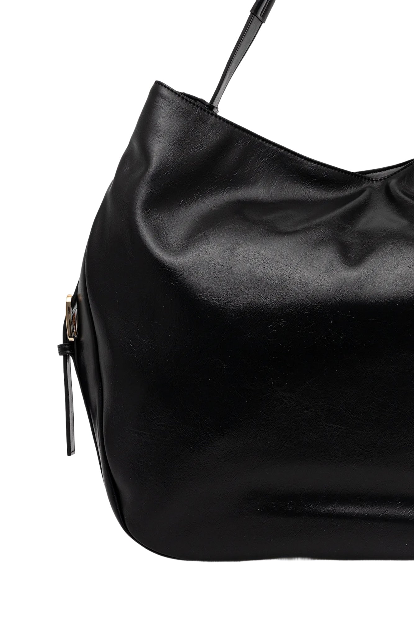 TWINSET Borsa Donna a Spalla Nera Hobo con Dettagli a Contrasto