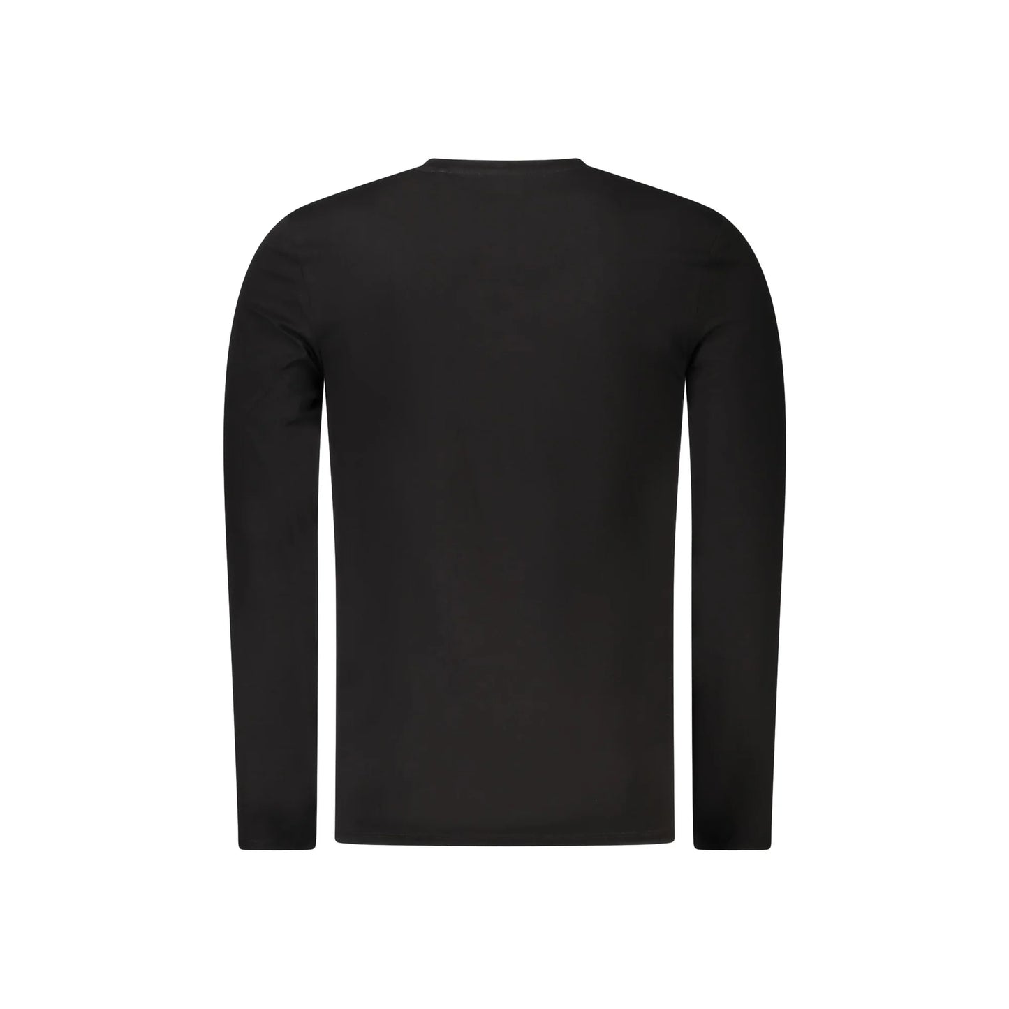 Guess Jeans T-Shirt Maniche Lunghe Uomo Nera Logo nero - vista 2