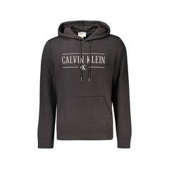 Calvin Klein Felpa Maniche Lunghe Senza Zip Uomo Nera Ricamo