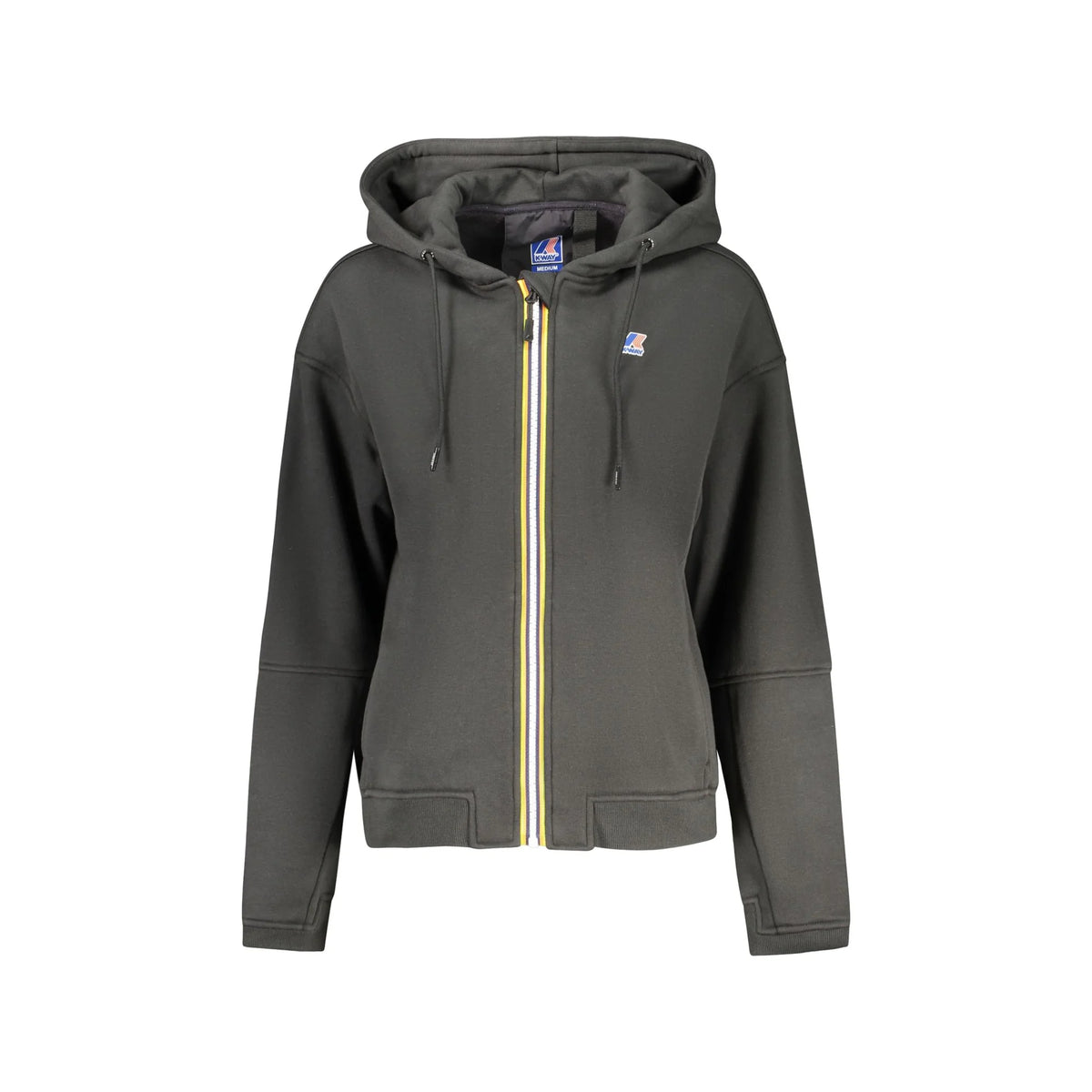 K-WAY FELPA CON ZIP DONNA NERO